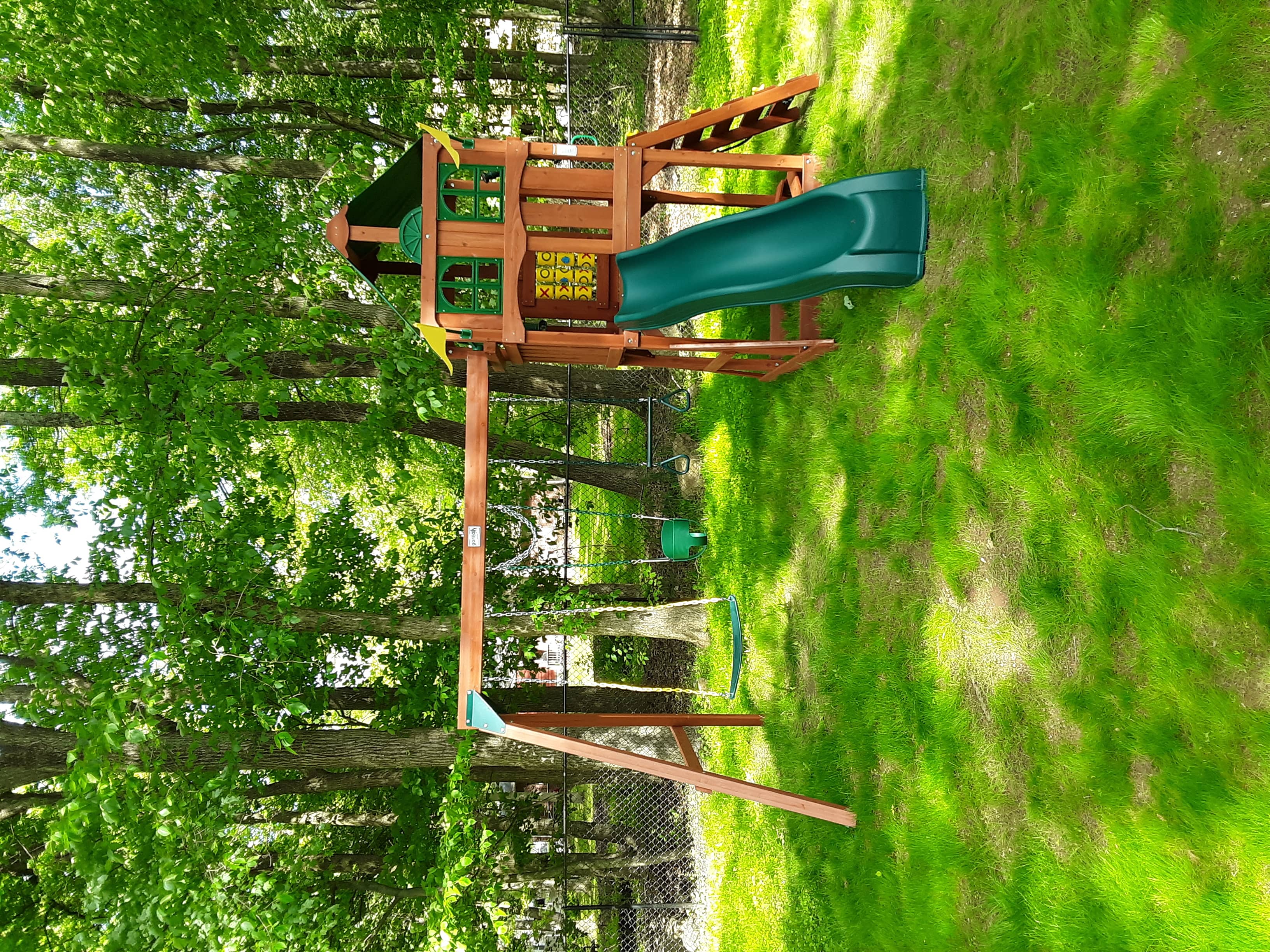 Playset installation in progress
