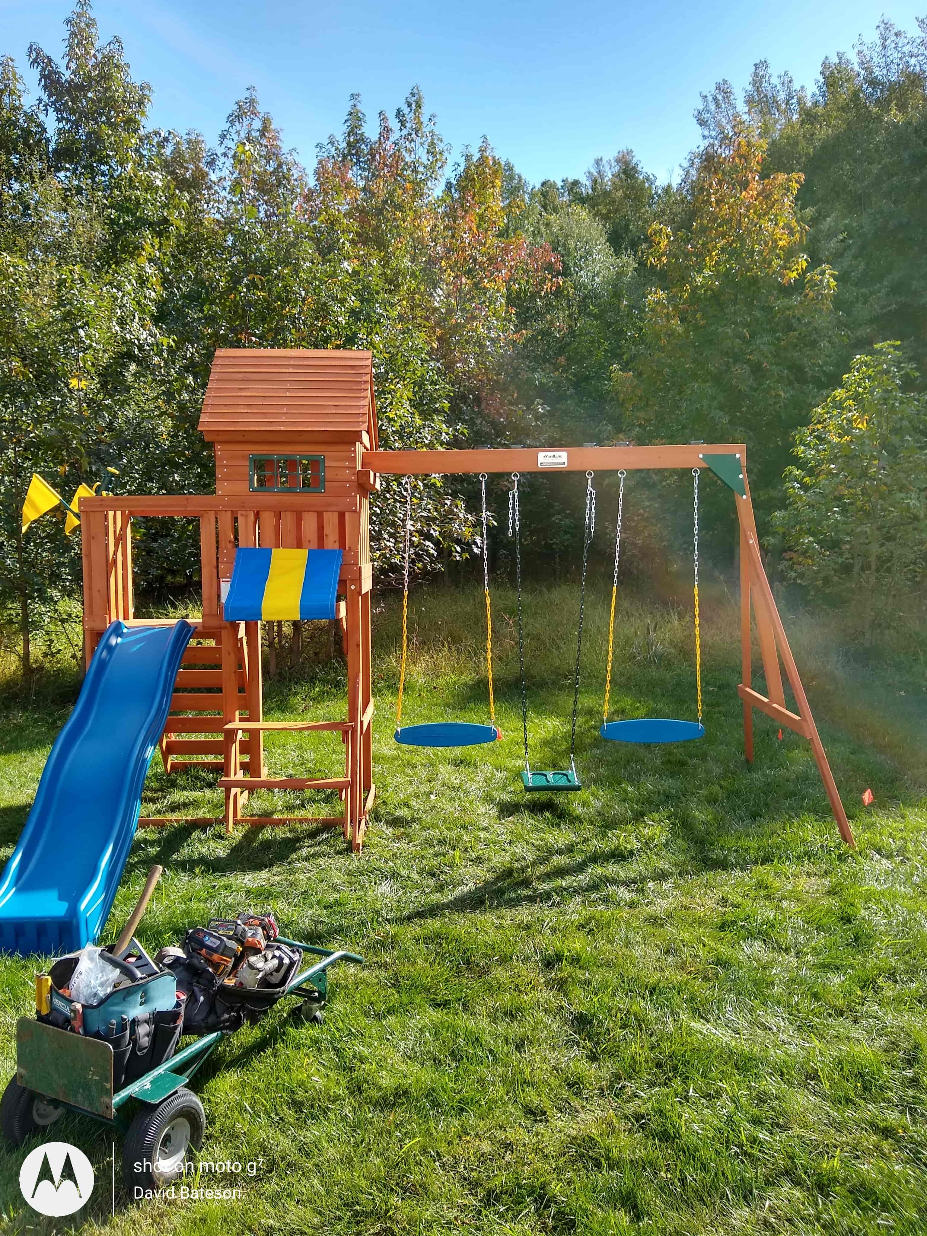 Playset with swings